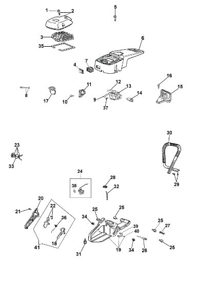 Tank and air filter 965 HD Chainsaw
