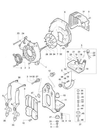 Deck and fan assy AM 162 Mistblower