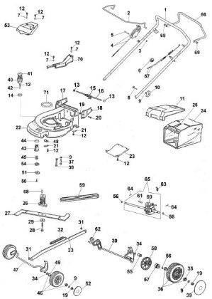 Complete illustrated parts list MAX 53 TBXM Lawnmower