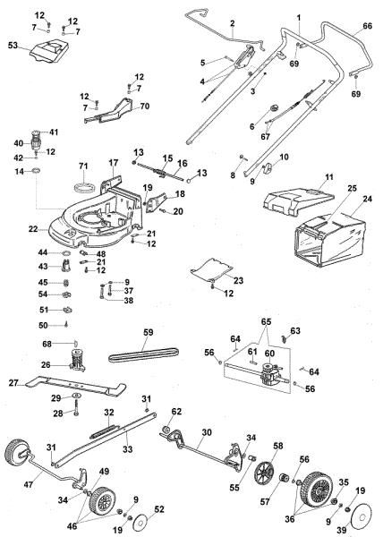 Complete illustrated parts list MAX 53 TBXM Lawnmower