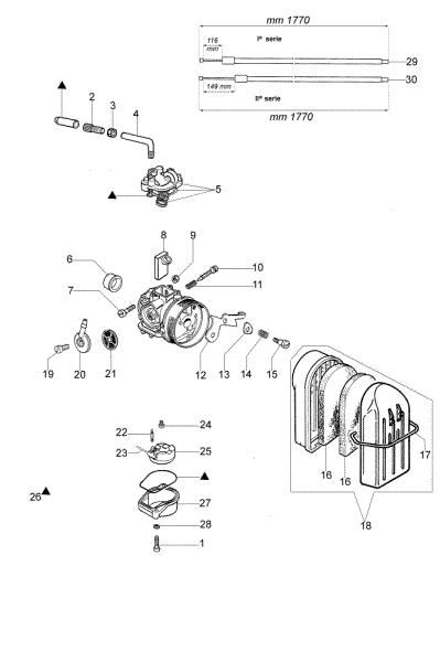 Carburetor AM 190 Mistblower