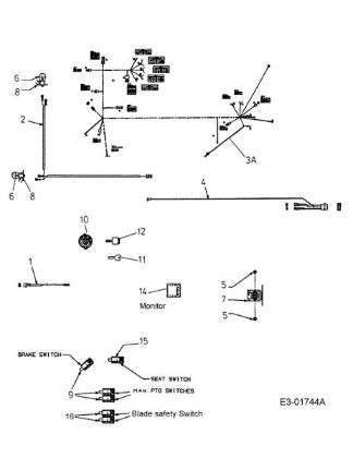 Electric diagram POLO 107 H Garden tractor