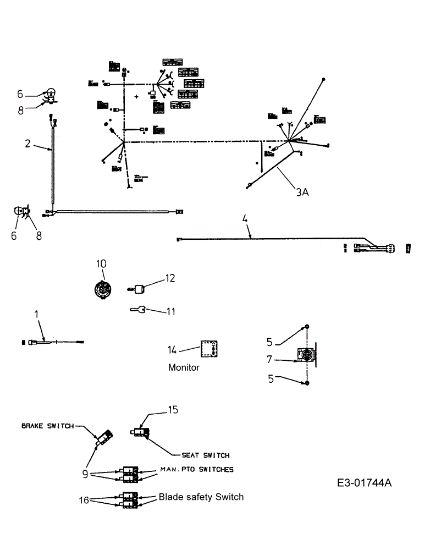 Electric diagram POLO 107 H Garden tractor
