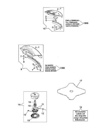 Nylon heads and guard 727 D Brushcutter