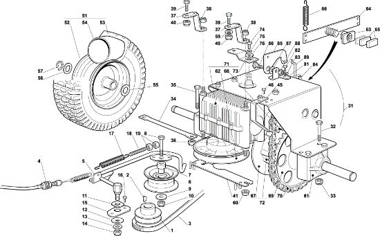 Transmission OM 63C/6,5M Cat. 2004 Garden tractor