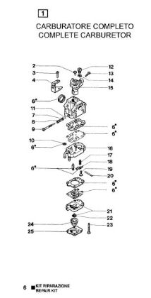 Carburetor WYK26-A 726 S Brushcutter