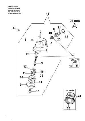 Bevel gear (From March 1998) 727 C Brushcutter
