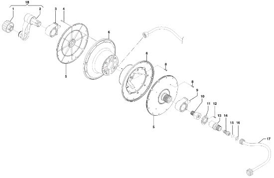 Hose reel PW 150 C High-pressure washer