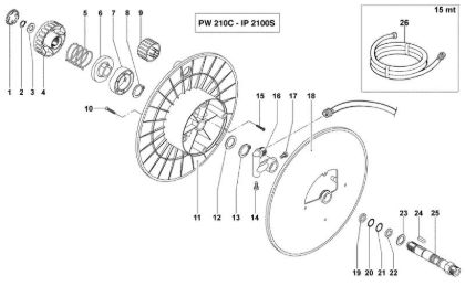 Hose reel PW 210 C High-pressure washer