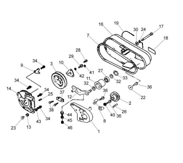 Pulley MH 210R (EN709) Rotary tiller