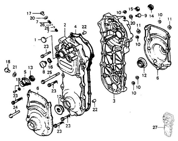 Speed-change gear box MH 210R (EN709) Rotary tiller