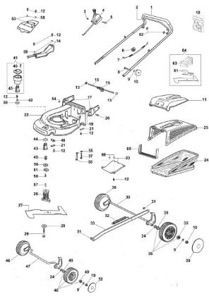Complete illustrated parts list MAX 53 PBX Plus-Cut Lawnmower