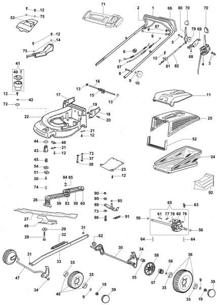 Illustrated parts list (Until May 2007) MAX 53 VBX Plus-Cut Lawnmower