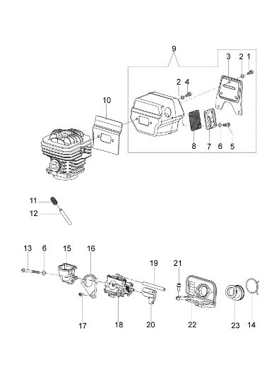 Muffler 963 TTA Power cutter