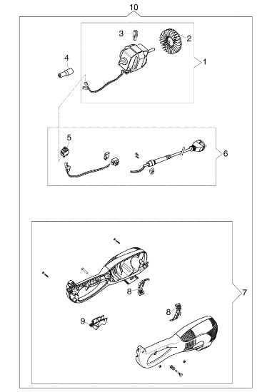 Motor (From SN 315xxxxxxx) TR 92 E Electric trimmer