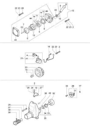Starter assy and clutch 446 BP Ergo Brushcutter