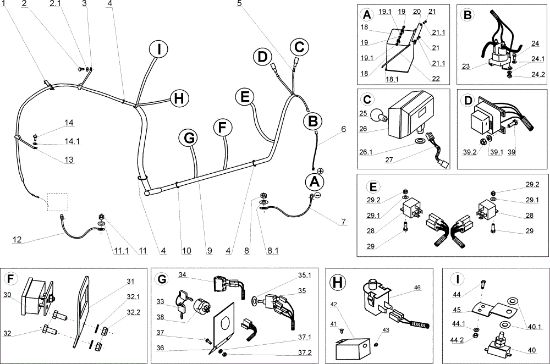 Electrical parts APACHE 92 Cat.2005 Garden tractor