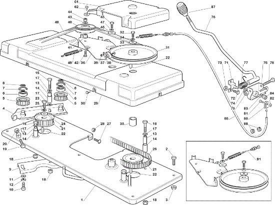 Cutting plate (1) OM 102C/20H Cat.2005 Garden tractor