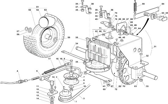 Transmission OM 63C/6,5M Cat.2005 Garden tractor