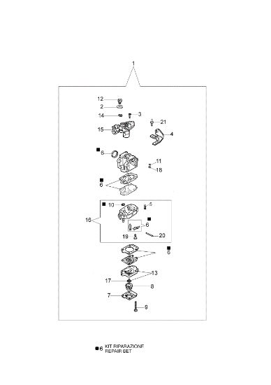 Carburetor WYK-232A 453 BP Ergo Brushcutter