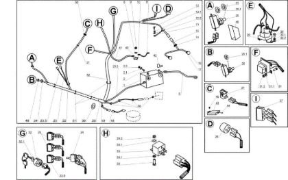 Electrical parts OM 124JH/20 H Cat.2005 Garden tractor