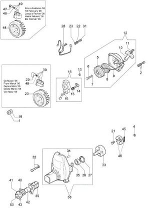 Starter assy and clutch 753 S Brushcutter