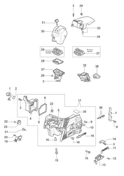 Crankcase and air filter 937 Chainsaw