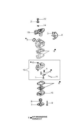Carburetor WYA-58 BC 250 S Brushcutter