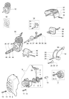 Engine SPARTA 26 S Brushcutter