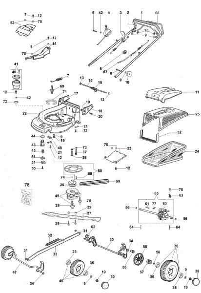 Illustrated parts list MAX 53 TBXF Plus-Cut Lawnmower