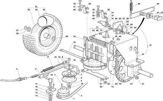 Transmission OM 63C/6,5M Cat.2006 Garden tractor