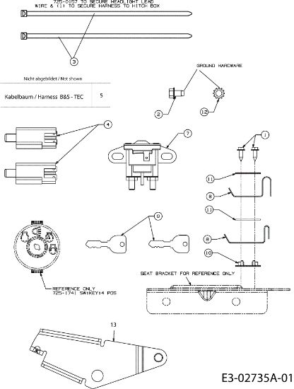 Electric diagram POLO 108/17 H Garden tractor