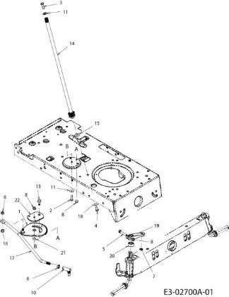Front axle (1/2) POLO 108/15,5 H Cat.2006 Garden tractor