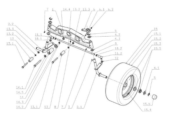 Front axle OM 104J/20H Cat.2006-2007 Garden tractor