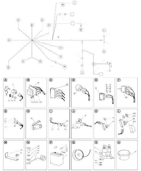 Electrical parts OM 124J/22H Cat.2006-2007 Garden tractor