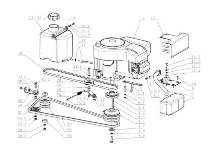 Engine FRONT CUT 106/17,5 H Cat.2006 Garden tractor