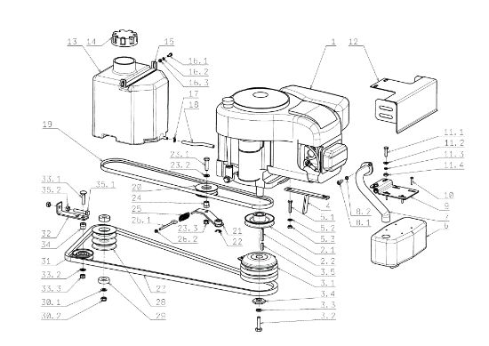 Engine FRONT CUT 106/17,5 H Cat.2006 Garden tractor