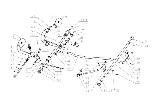 Transmission FRONT CUT 106/17,5 H Cat.2006 Garden tractor