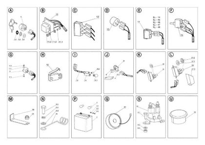 Electrical parts OM 104J/18H Cat.2006-2007 Garden tractor