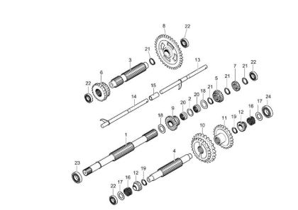 Gears (Gearbox) MH 250 R (EN709) Rotary tiller