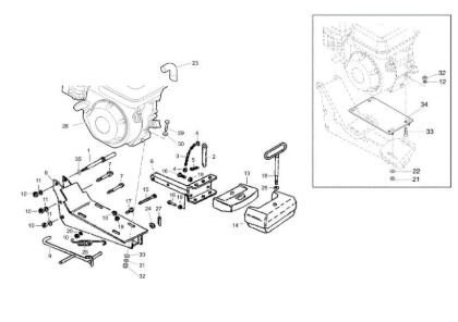 Counterweight MH 250 R (EN709) Rotary tiller