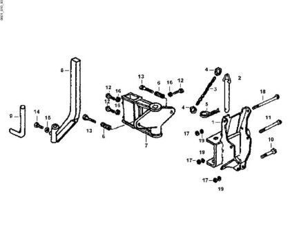 Spur of support MH 250 R (EN709) Rotary tiller