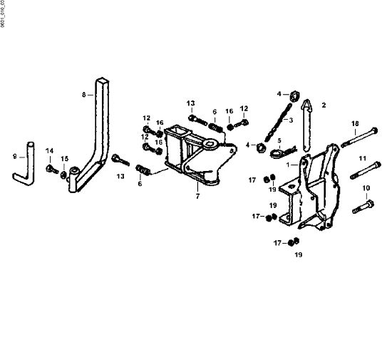 Spur of support MH 260 R (EN709) Rotary tiller