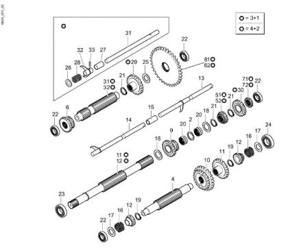 Gears (Gearbox) CR 350 (Export) Transporter
