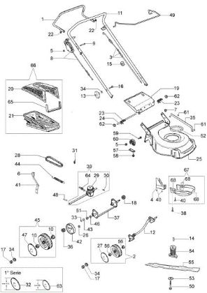 Illustrated parts list (From June 2007) G 53 TBXM Lawnmower