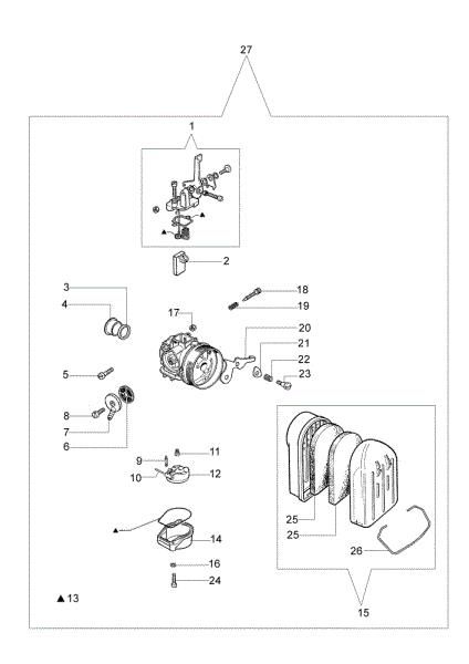 Carburetor SHA14-12L SC 150 Wheelbarrow sprayer