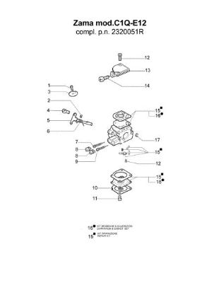 Carburetor C1Q-E12 (Until 30/09/07) SPARTA 37 Brushcutter