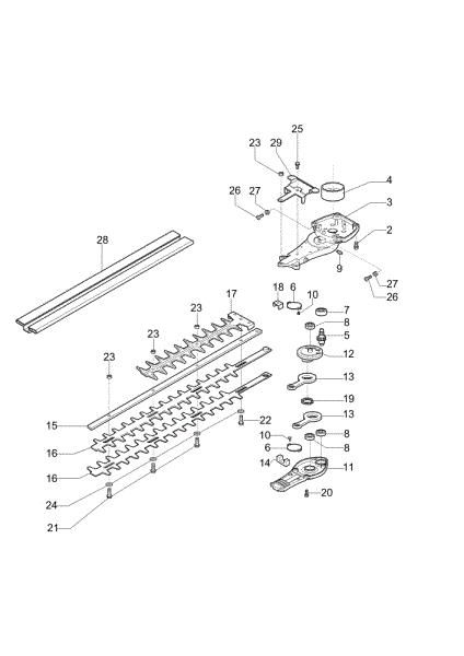 Blades assy HC 260 XP Hedgetrimmer
