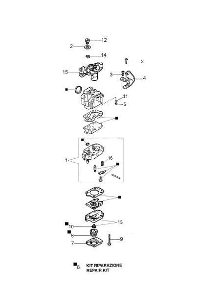 Carburetor WYJ-442 HC 275 XP Hedgetrimmer