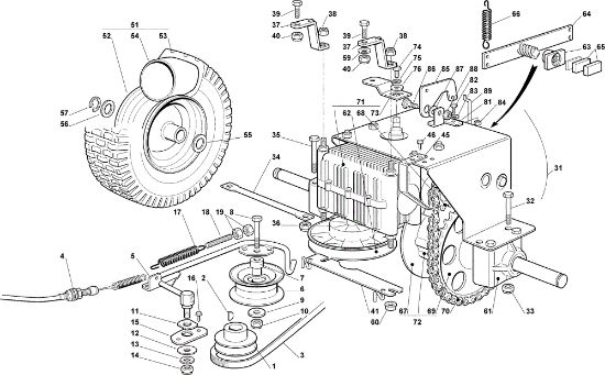 Transmission OM 63C/6,5M Cat.2007 Garden tractor